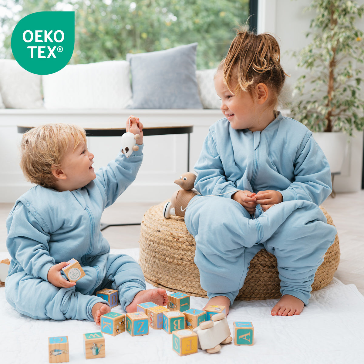 Schlafsack mit Füßen und umklappbaren Bündchen 3.5 TOG_Känguru_OEKOTEX_1209