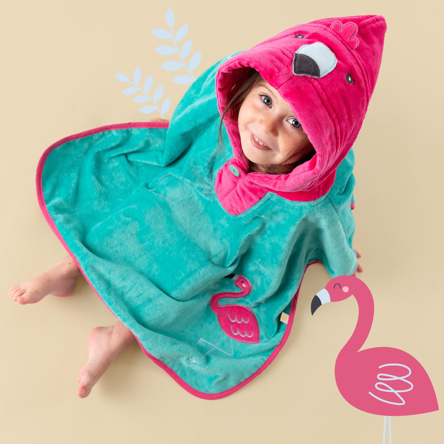 Frottee Badeponcho_Flamingo_409_2 - (Bild-39)