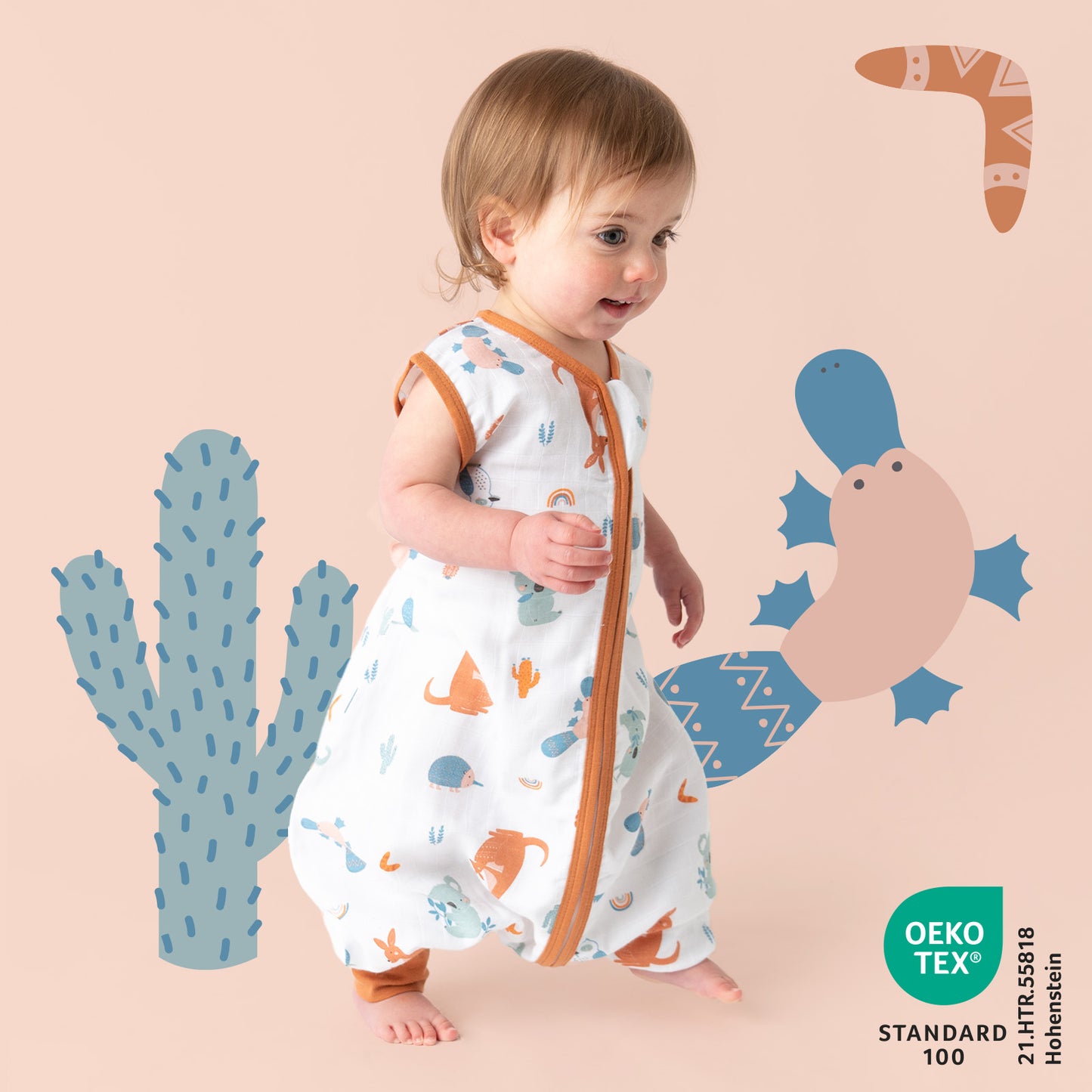 Musselin Schlafsack mit Füßen 0.5 TOG_Känguru_412_2 - (Bild-37)