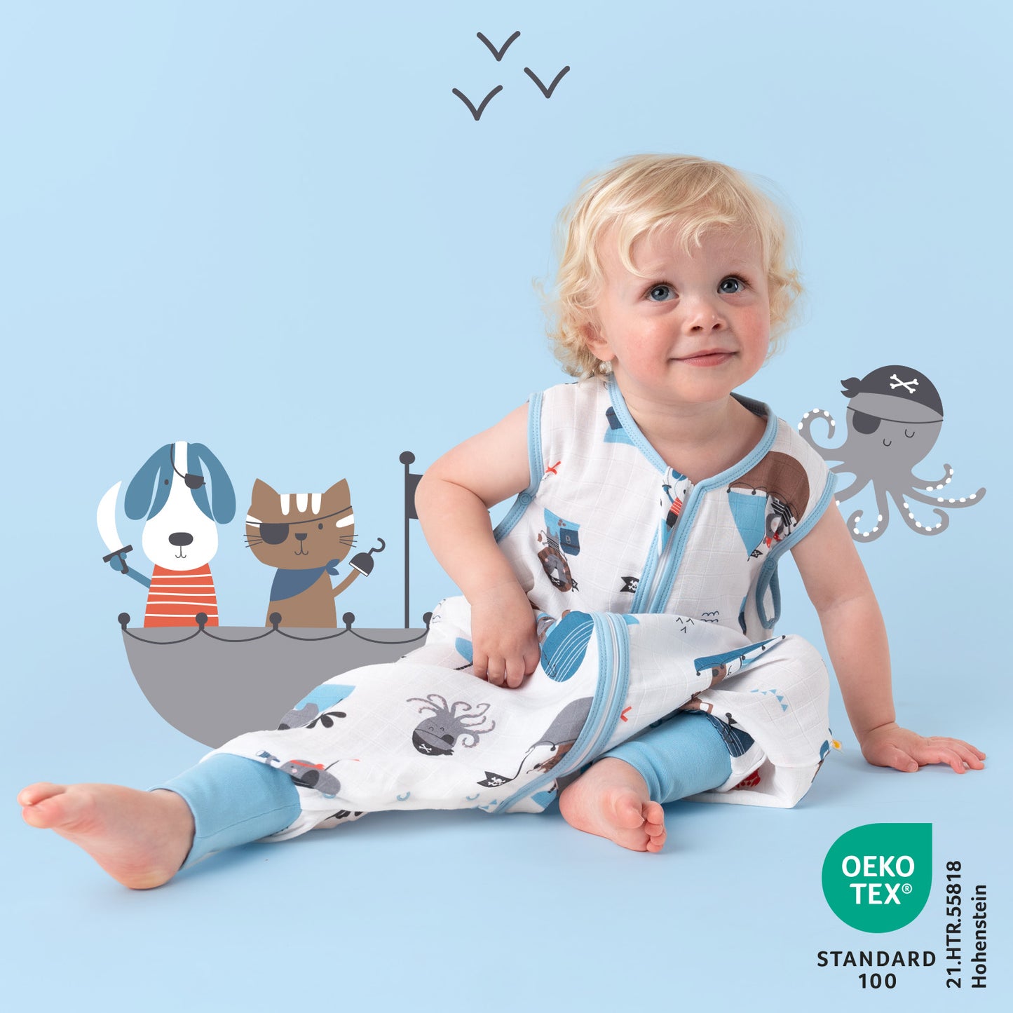 Musselin Schlafsack mit Füßen 0.5 TOG_Pirat_412_2 - (Bild-31)