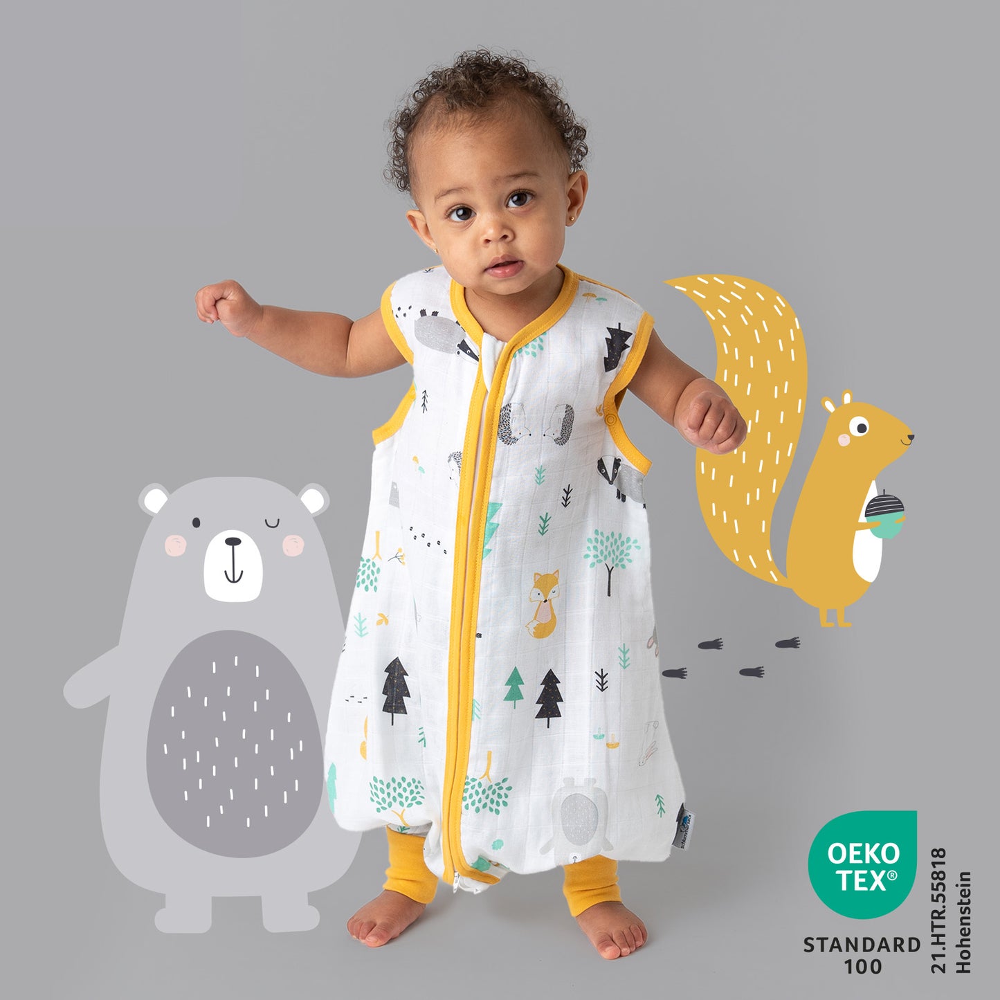 Musselin Schlafsack mit Füßen 0.5 TOG_Waldtiere_412_2 - (Bild-39)