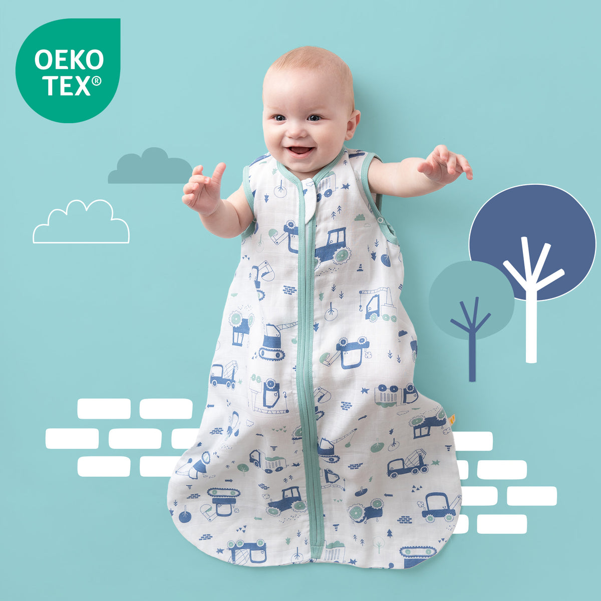 Musselin Babyschlafsack 0.5 TOG_Bagger_OEKOTEX_415