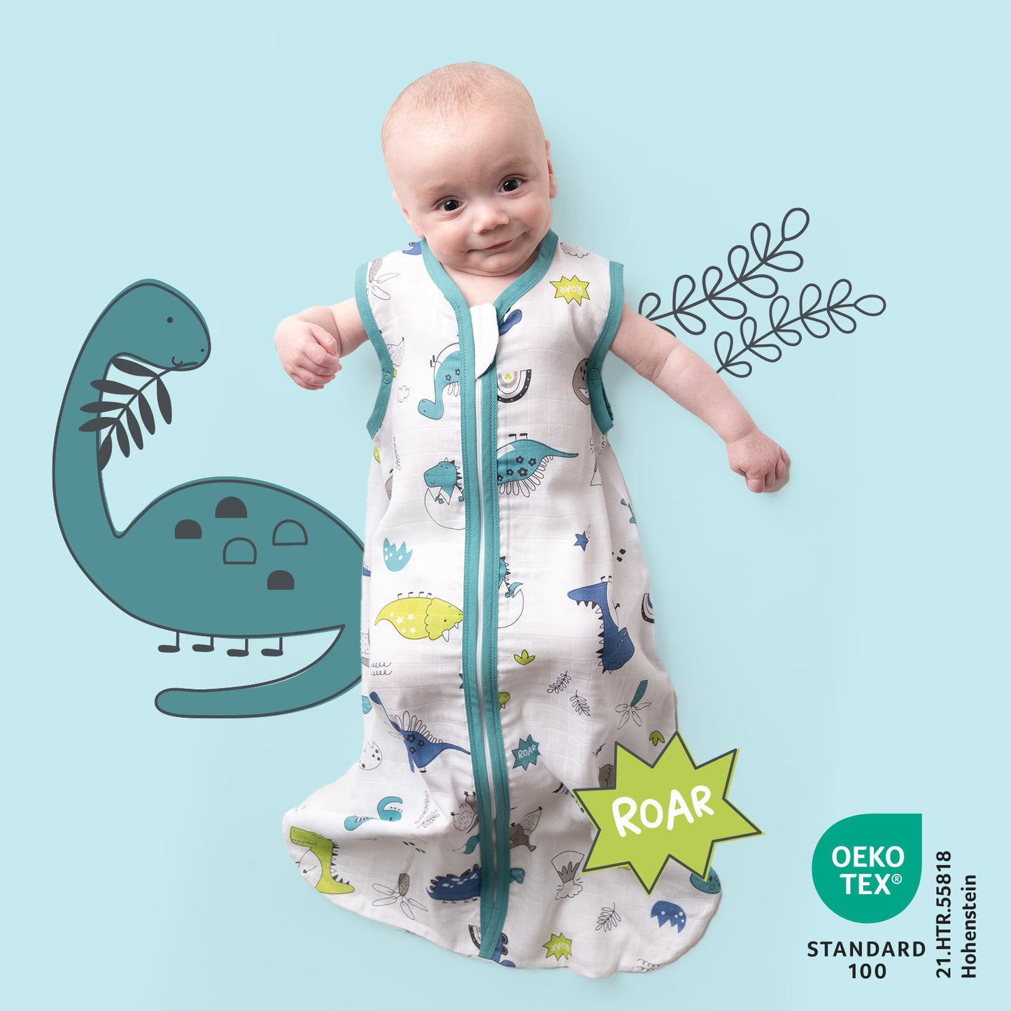 Musselin Babyschlafsack 0.5 TOG_Dino_415_2 - (Bild-32)