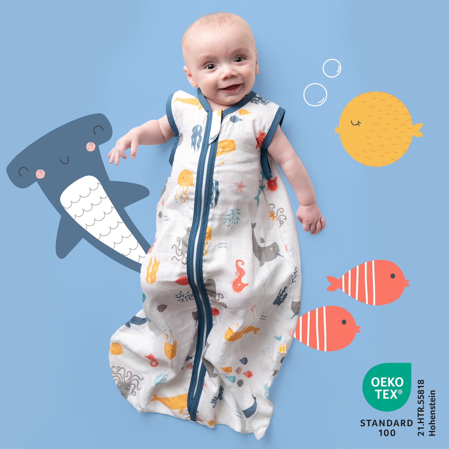 Musselin Babyschlafsack 0.5 TOG_Meerestiere_415_2 - (Bild-36)