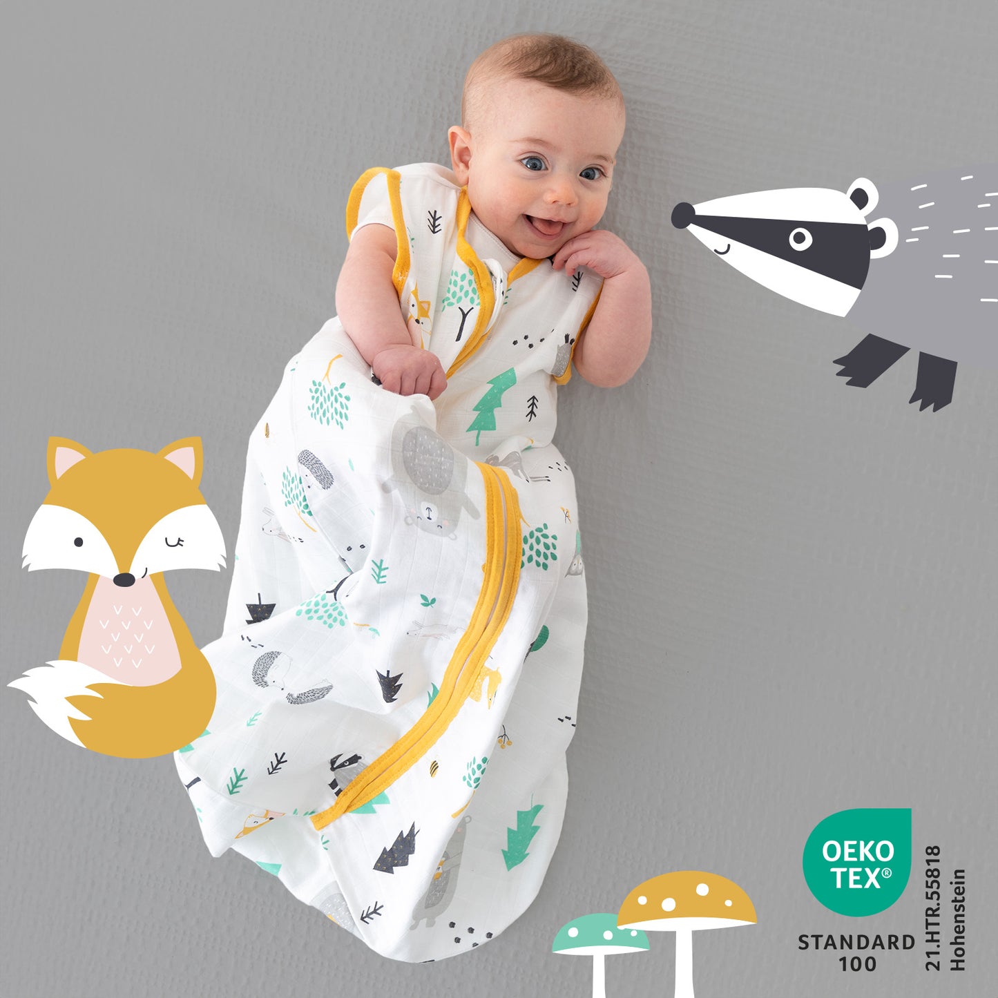 Musselin Babyschlafsack 0.5 TOG_Waldtiere_415_2 - (Bild-38)