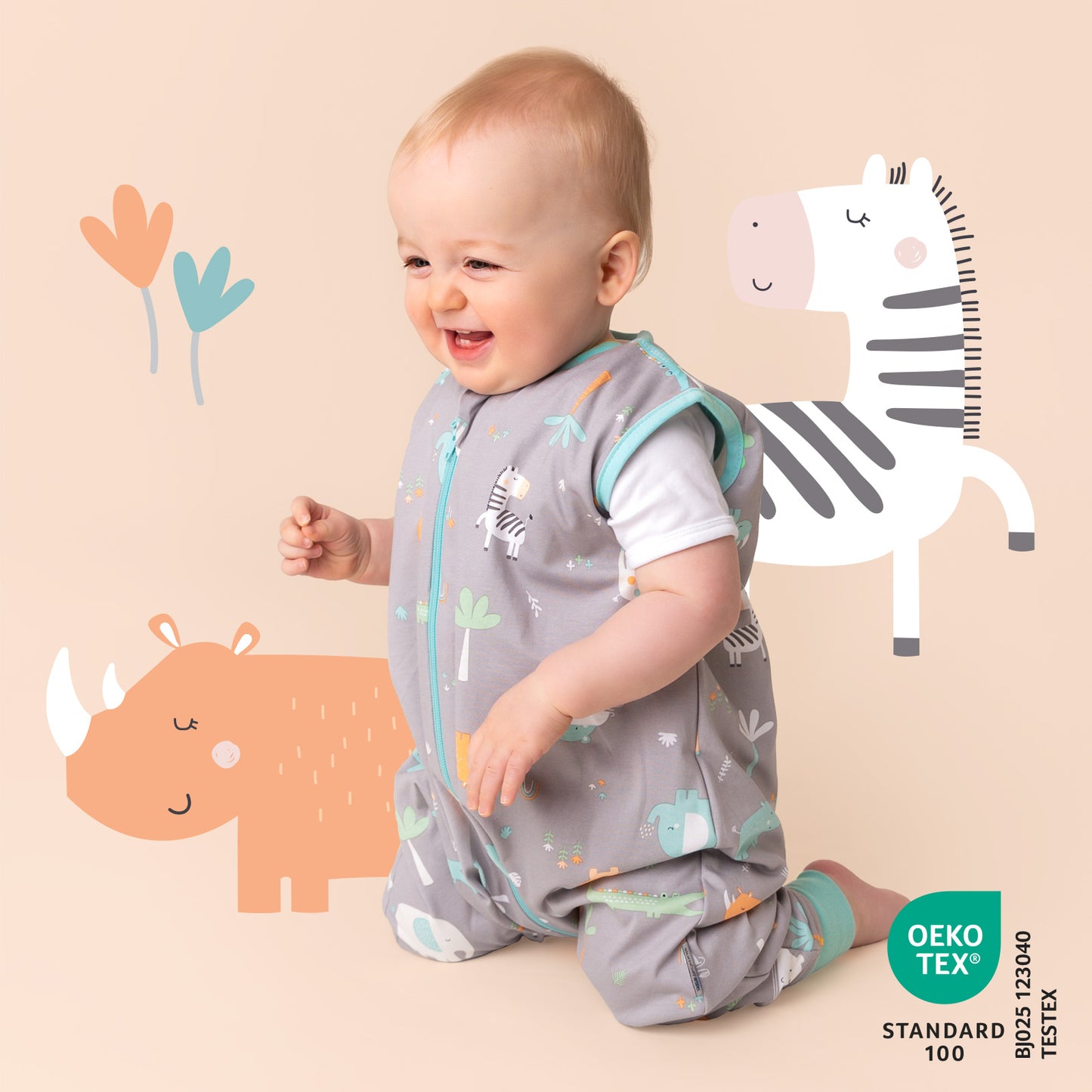 Schlafsack mit Füßen und umklappbaren Bündchen 1.0 TOG_Safari_418_2 - (Bild-42)