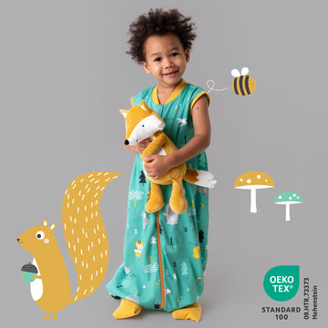 bio schlafsack mit füßen Bio Schlafsack mit Füßen und umklappbaren Bündchen 1.0 TOG
