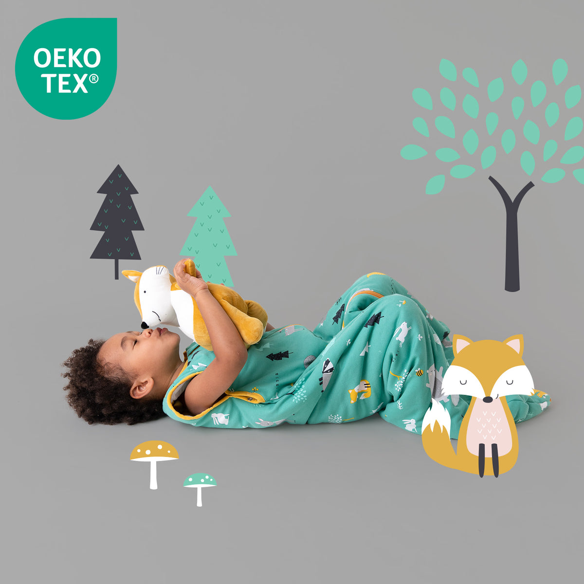 Bio Babyschlafsack 1.0 TOG_Waldtiere_OEKOTEX_421