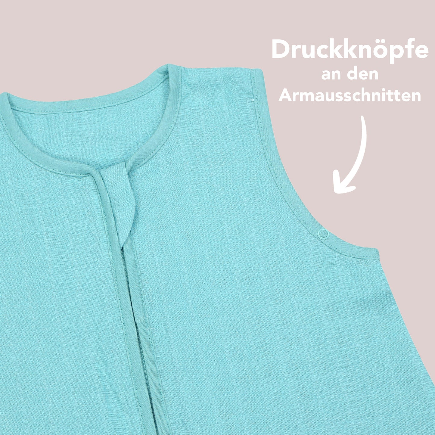 Musselin Schlafsack mit Füßen 0.5 Tog_Aqua_4_422