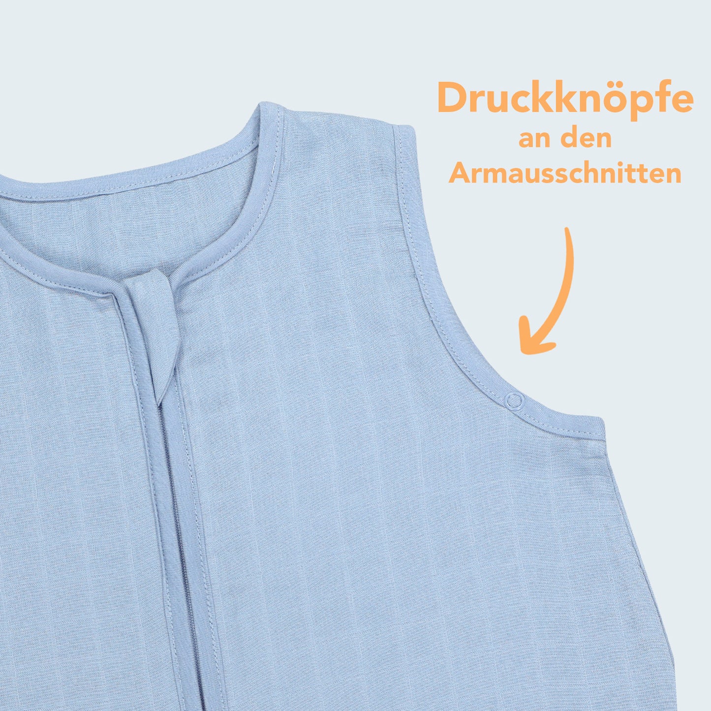 Musselin Schlafsack mit Füßen 0.5 Tog_Blue Ice_4_422