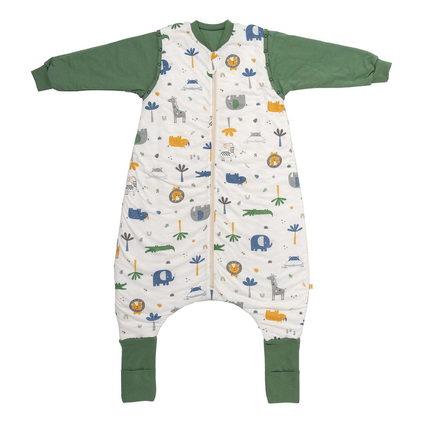 Schlafsack mit Füßen und umklappbaren Bündchen 2.5 TOG_Dschungel_Vorderseite2_461