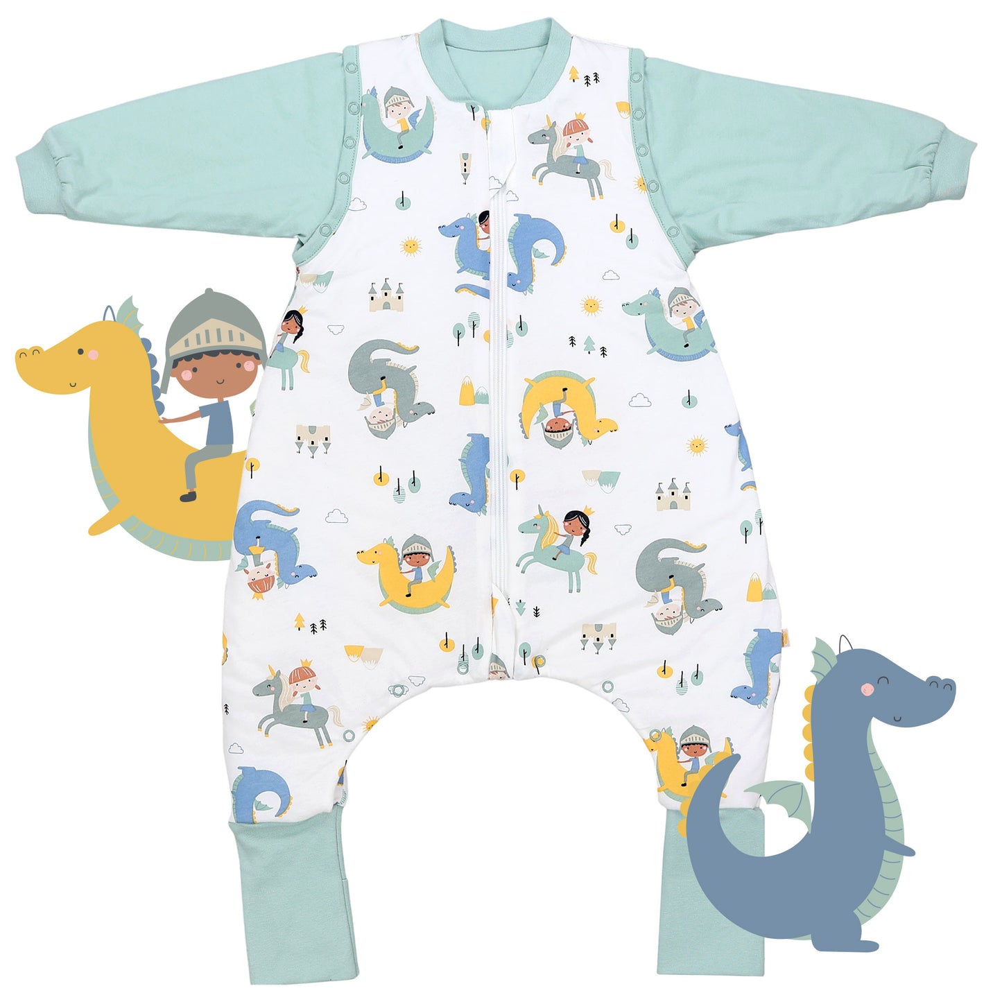 Schlafsack mit Füßen und umklappbaren Bündchen 2.5 TOG_Fantasia_Vorderseite_461