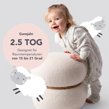 schlafsack mit umklappbaren füßen Schlafsack mit Füßen und umklappbaren Bündchen, 2.5 TOG