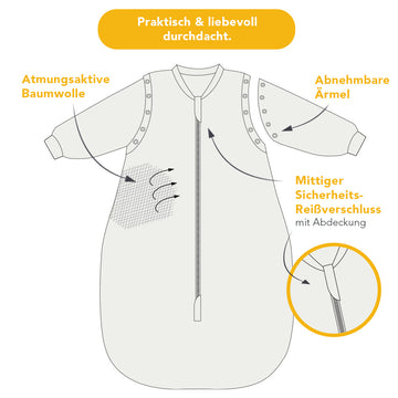 schlafsack baby abnehmbare ärmel Babyschlafsack, 2.5 TOG