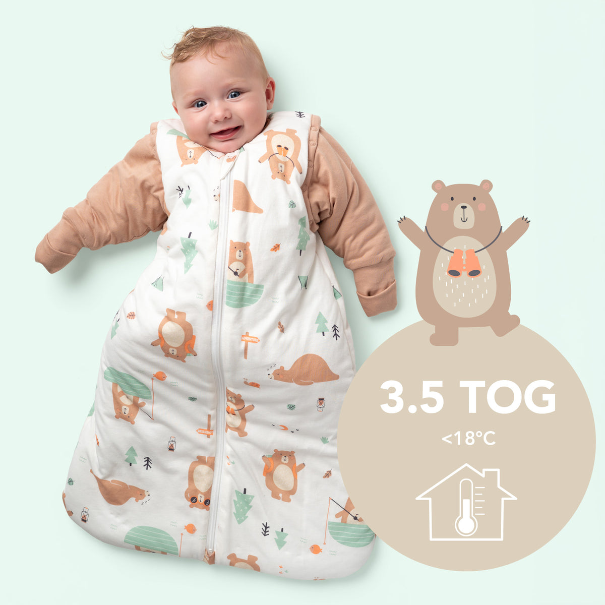 Babyschlafsack 3.5 TOG_Entdecker Bär_TOG_471