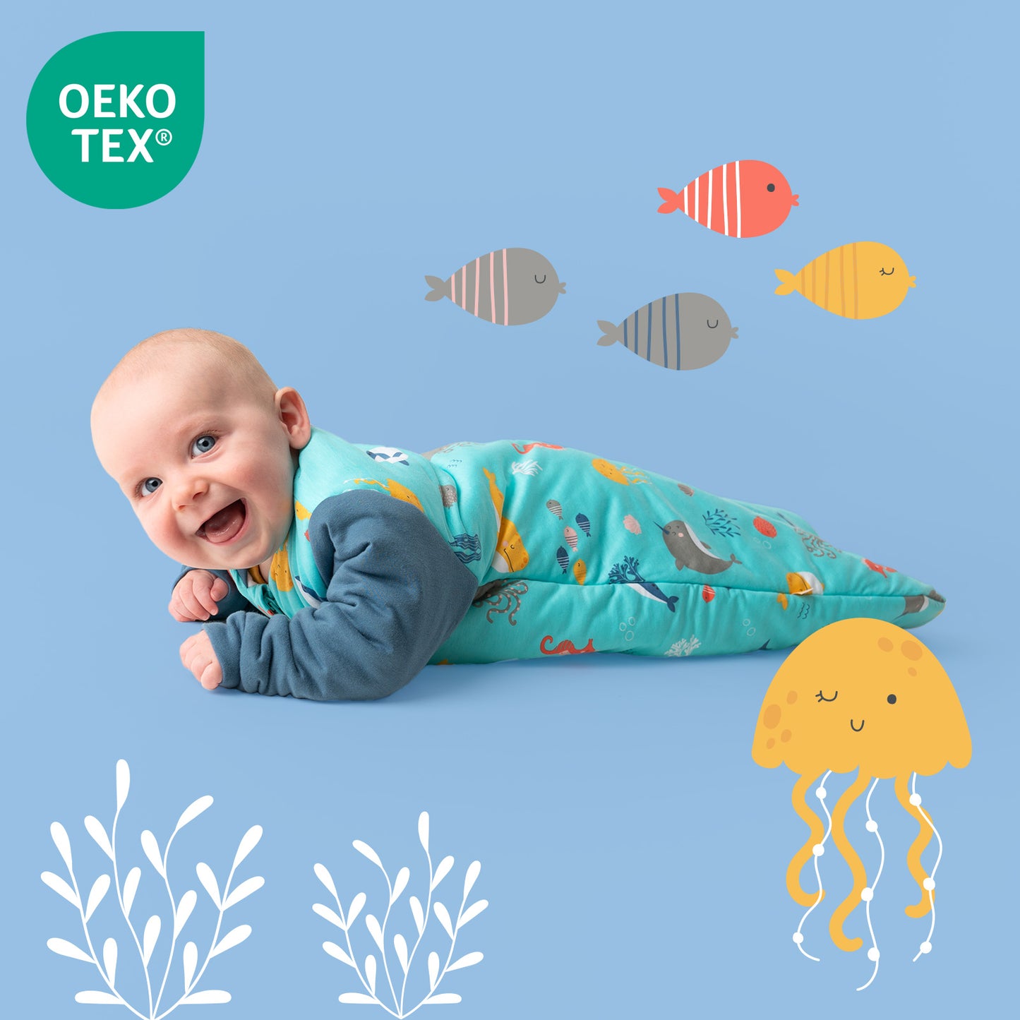 Babyschlafsack 3.5 TOG_Meerestiere_OEKOTEX_471