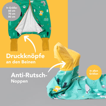 freebook schlafsack mit füßen Bio Schlafsack mit Füßen und umklappbaren Bündchen 1.0 TOG