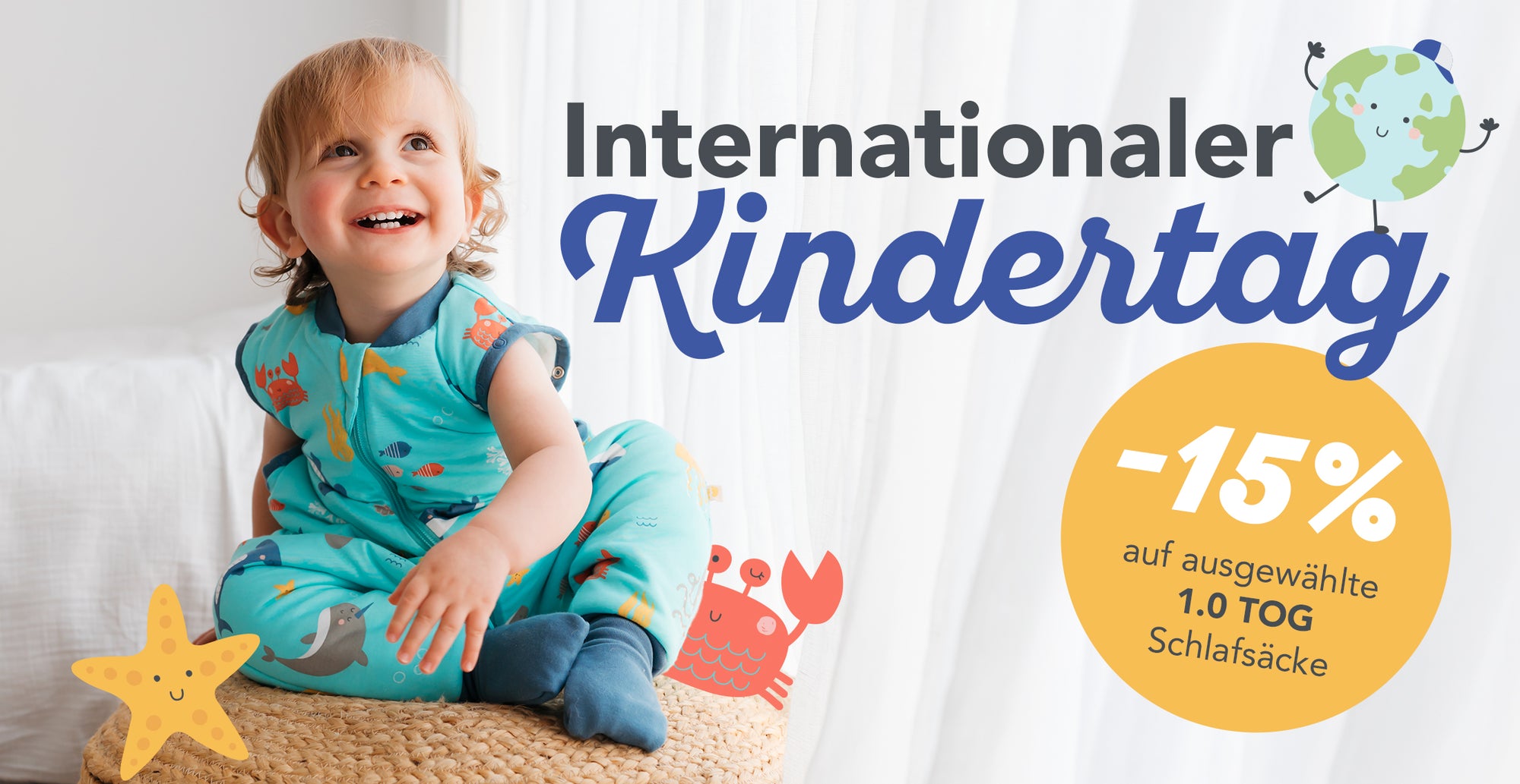 Internationaler Kindertag - 15% Rabatt auf ausgewählte 1.0 TOG Schlafsäcke