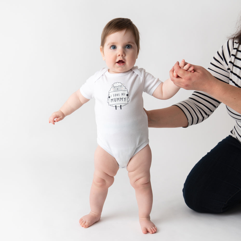 Bio Baby-Body Slogan kurzarm