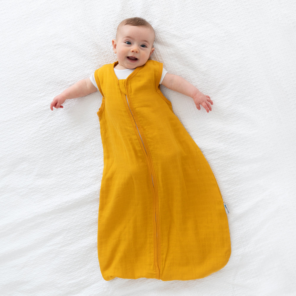 Musselin Babyschlafsack 0.5 Tog_Safran_4_423